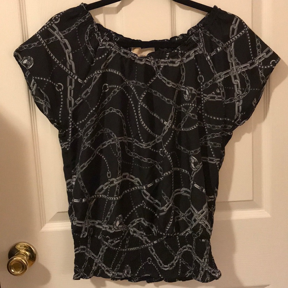 Michael Kors Lock & Chain Top Black Size Small